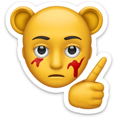 Je veux un emoji représentant Hitler il porte une moustache très carré de plus il a le bras en lair au niveau du nez visant le ciel sticker