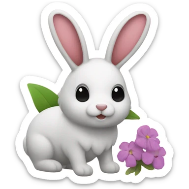 Banny with flowers  sticker