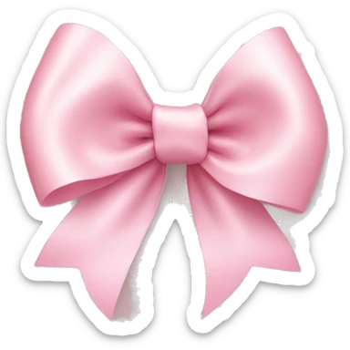 light pink ribbon bow sticker