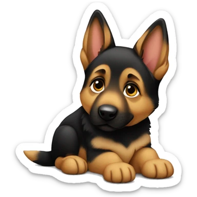 German shepherd puppy sticker