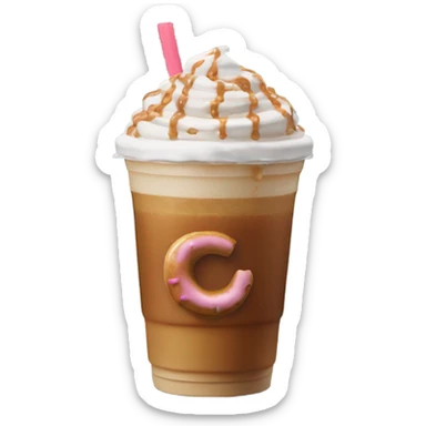 dunkin’ donuts iced latte sticker