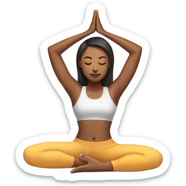 Chica haciendo yoga sticker