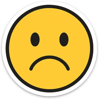 sad face icon sticker