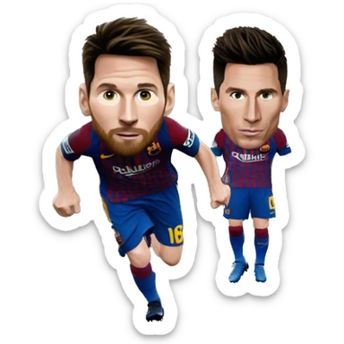 Messi abrazando a cristiano ronaldo sticker