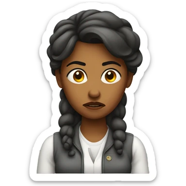 irritated woman sticker