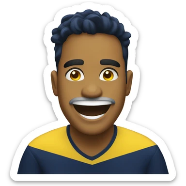 yellow navy flag waving happy eyebrows thick emoji sticker