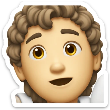 Garçon couché ayant l'air ennuyé sticker