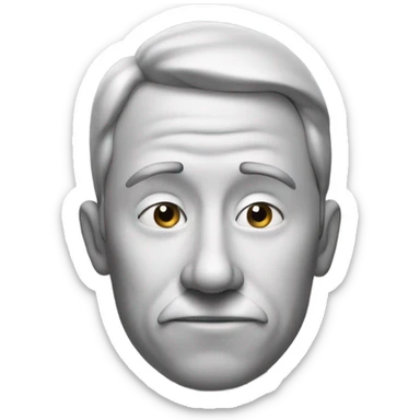 Man, rubbing nose sticker