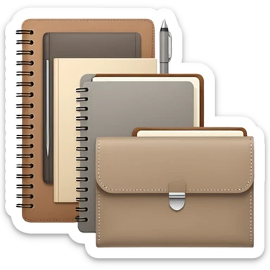 Realistic work  essentials with neutral color sticker