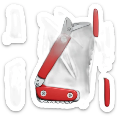 swiss army knife with all blades out sticker