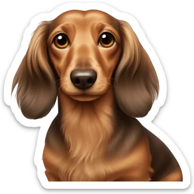 longhaired dachshund sticker