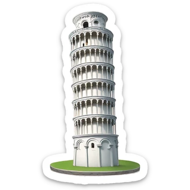Small version Leaning tower of pisa  sticker