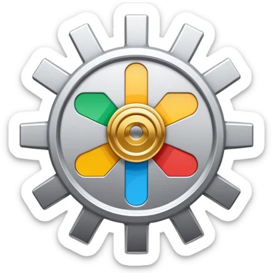 Airtable logo with a small cog icon on the top right, representing spreadsheet settings sticker