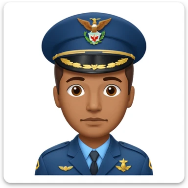 Military Air Force Mexican man  sticker