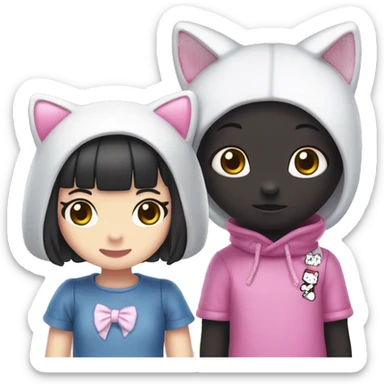 Hello kitty and kuromi sticker