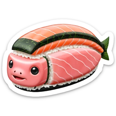 sushi piece light pink  sticker