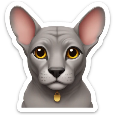 Gray Sphinx in a red sweater sticker