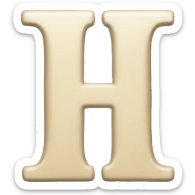 Letter H sticker