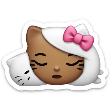 Hello kitty sleeps sticker