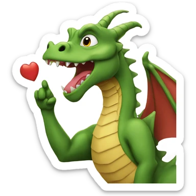 Dragon blowing kisses  sticker