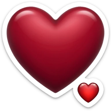 Bordeaux heart sticker