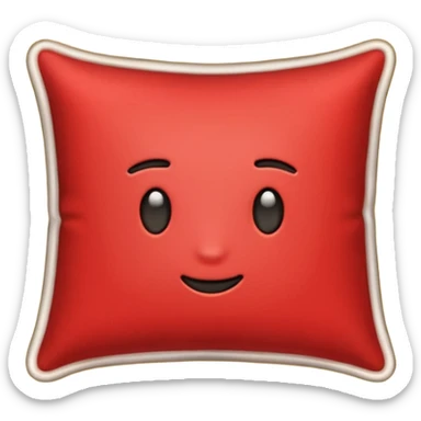 luxury red pillow sticker