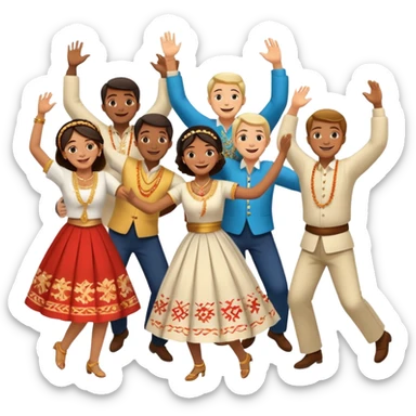 I want an emoji with people making a “horă” sticker