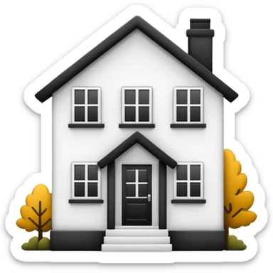 simple house  LINE-drawing Outline sticker