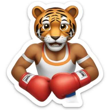 boxing  Tiger champion  sticker