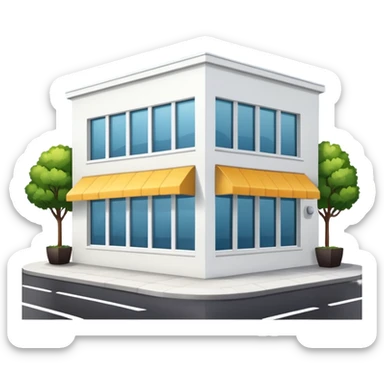 healthy restaurant building sticker