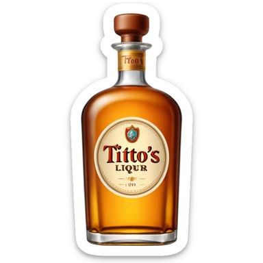 Tito’s liquor bottle sticker