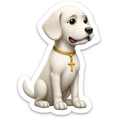  praying dog sticker
