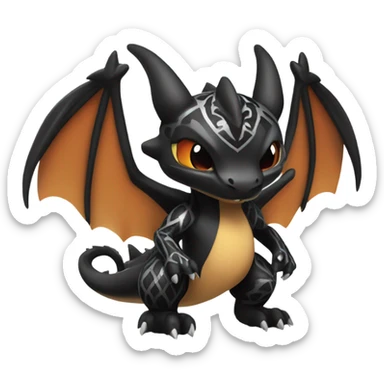 Charizard as black panther  sticker