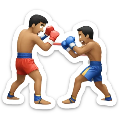 Muay thai match sticker