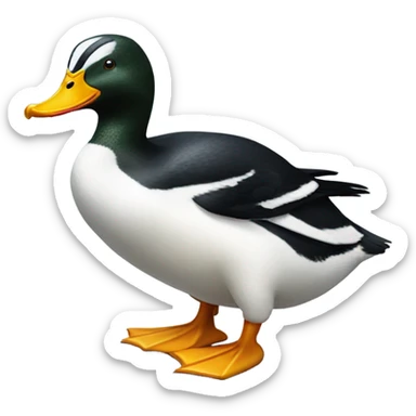 Duck hunting penguin sticker