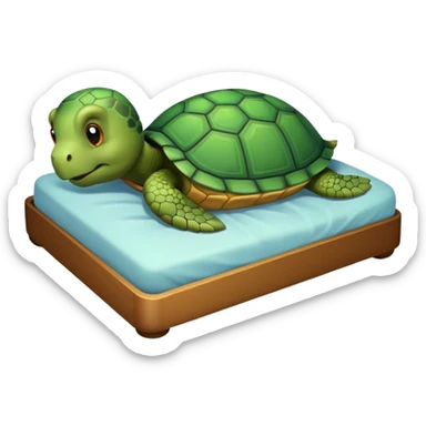 turtle going to bed sticker