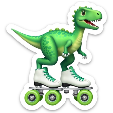 a skating dino sticker