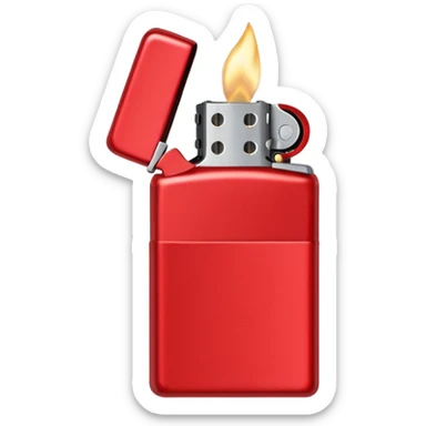 Zippo Lighter, red sticker