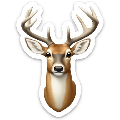 Giant whitetail buck sticker