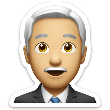 Asia head with amazement look sticker