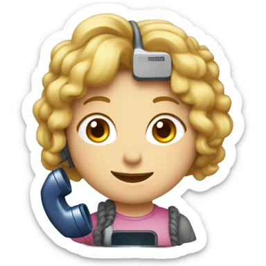 Telefono con texto en pantalla: Laura... Principesa! sticker