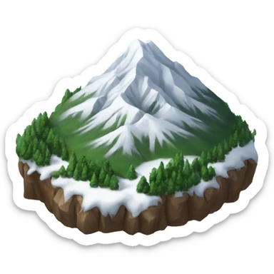 Mountain snow sticker