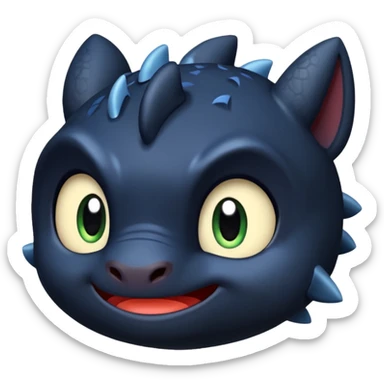 Emoj di night fury sticker