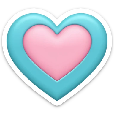 Crea un emoji tipo corazón que tenga estos emojis o sea que tenga estos colores 🩵💗🩷 sticker