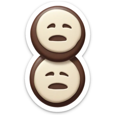 One Black and white cookie equal size sticker