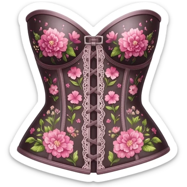 flower corset sticker