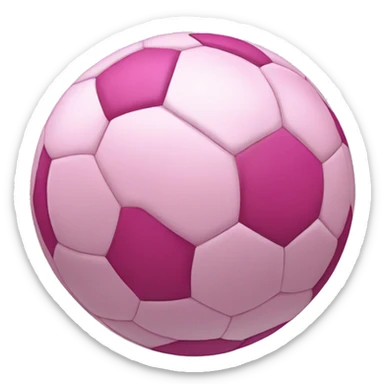 Pink soccer ball sticker