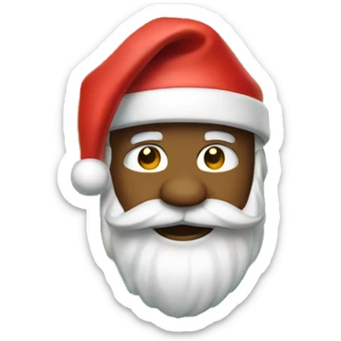 Tropical island Santa sticker
