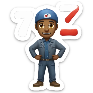 3 number 7's sticker