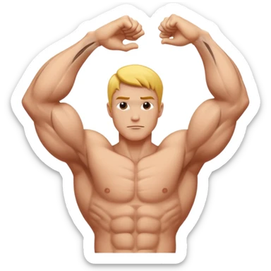 The arm flex but flipped on the vertical axis 💪 sticker